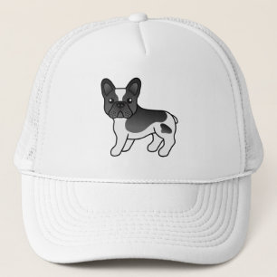 Zwart Bonte Franse Bulldog Schattige Cartoon Hond Trucker Pet