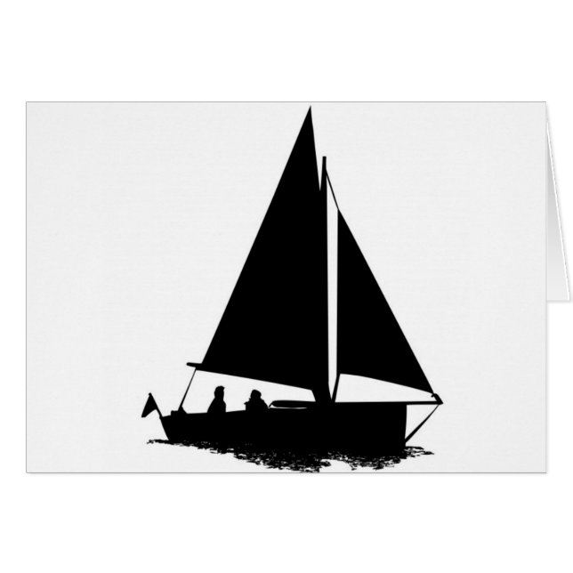 zwart bootsilhouet (Voorkant Horizontaal)