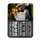 zwart bord Foto opslaan Datum Magneet (Verticaal)