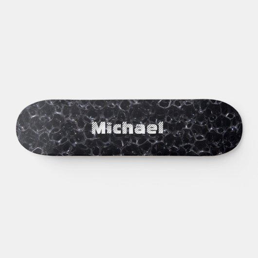 Zwart bord gepersonaliseerd persoonlijk skateboard (Horizontaal)