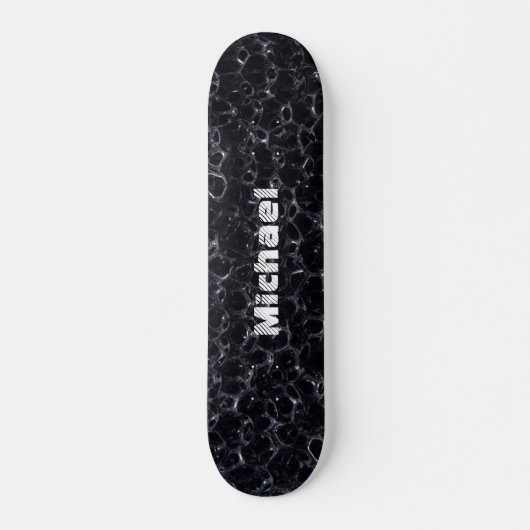 Zwart bord gepersonaliseerd persoonlijk skateboard (Voorkant)