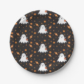 Zwart Bord Halloween Ghost Pattern (Voorkant)