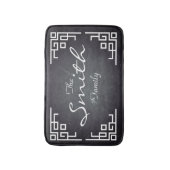 Zwart bord Kalkbord White Swirl Persoonlijk Badmat (Voorkant Verticaal)