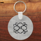Zwart borduurwerk sleutelhanger (Achterkant)