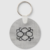 Zwart borduurwerk sleutelhanger (Achterkant)