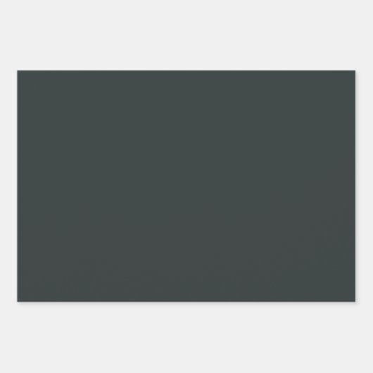 Zwart Bos Groen Effen Kleur Inpakpapier Vel (Voorkant 2)