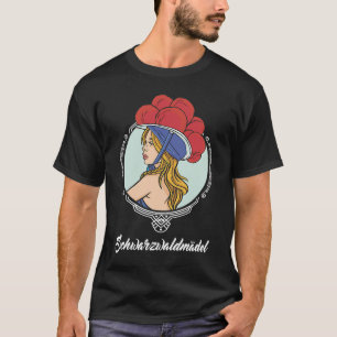 Zwart bosmeisje met traditioneel Bollen pet T-shirt