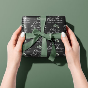 Zwart botanisch elegant modern cadeautje tissuepapier