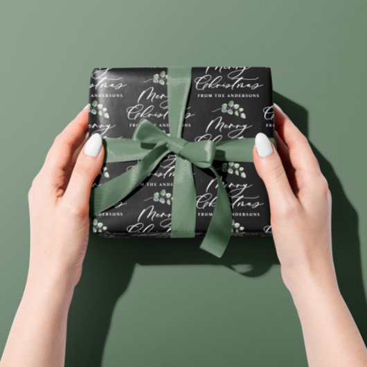 Zwart botanisch elegant modern cadeautje tissuepapier