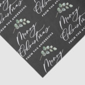 Zwart botanisch elegant modern cadeautje tissuepapier (Detail)