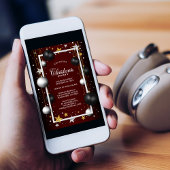 Zwart Bourgogne Kerst Ornament Kerstfeest Kaart