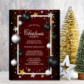 Zwart Bourgogne Kerst Ornament Kerstfeest Kaart