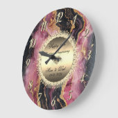 Zwart Bourgogne Marmer 50 bruiloft Jubileum Grote Klok (Hoek)