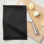 Zwart Bourgogne Red Maroon Monogram Script Naam Theedoek<br><div class="desc">Moderne Stijlvolle Elegante Zwarte Bourgondische Maroon Red Monogram Script Naam Keuken Handdoek</div>