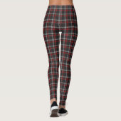 Zwart-Bourgondië-Wit Geruite Klassieke Leggings (Achterkant)