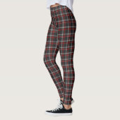 Zwart-Bourgondië-Wit Geruite Klassieke Leggings (Links)