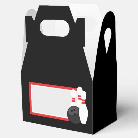 Zwart Bowling Favor Boxes Bedankdoosjes (Geopend)