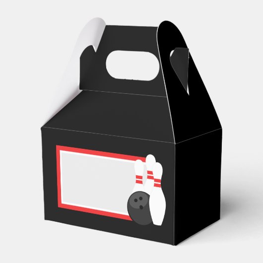 Zwart Bowling Favor Boxes Bedankdoosjes (Voorkant Zijde)