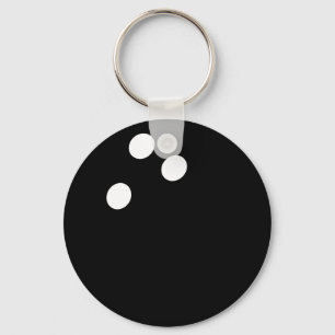 zwart bowlingbalpictogram sleutelhanger