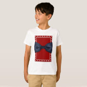 Zwart Bowtie Kinder T-shirt (Voorkant volledig)