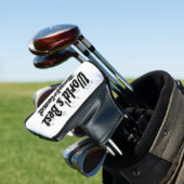 Zwart Boyvriend-script Golfheadcover (Insitu)