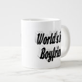Zwart Boyvriend-script Grote Koffiekop (Voorkant rechts)