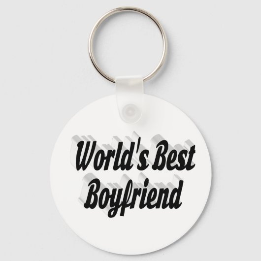 Zwart Boyvriend-script Sleutelhanger (Voorkant)