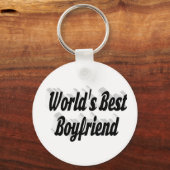 Zwart Boyvriend-script Sleutelhanger (Voorkant)