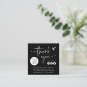 Zwart | Branding Bedankt dat je de Kaart inpakt Vierkante Visitekaartje (Staand voorkant)