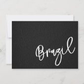 Zwart Brazilië Paspoort Bedankkaart (Achterkant)