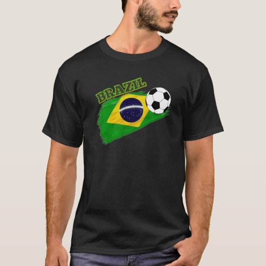 Zwart Brazilië T-shirt 03 (Voorkant)
