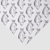 Zwart Bream Fish Wrapping Papier in zwart-wit (Detail)