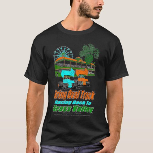 Zwart, breng Oval Track Racing terug naar Grass Va T-shirt (Voorkant)