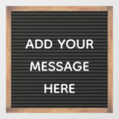 Zwart briefbord in Lijst Aangepast bericht Raamsticker (Vel)