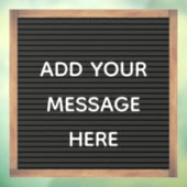 Zwart briefbord in Lijst Aangepast bericht Raamsticker (Vel 3)