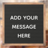 Zwart briefbord in Lijst Aangepast bericht Raamsticker (Vel 2)