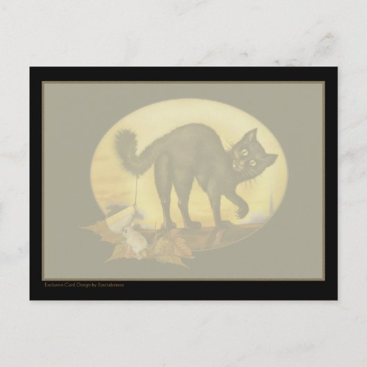 zwart Briefkaart (Achterkant)