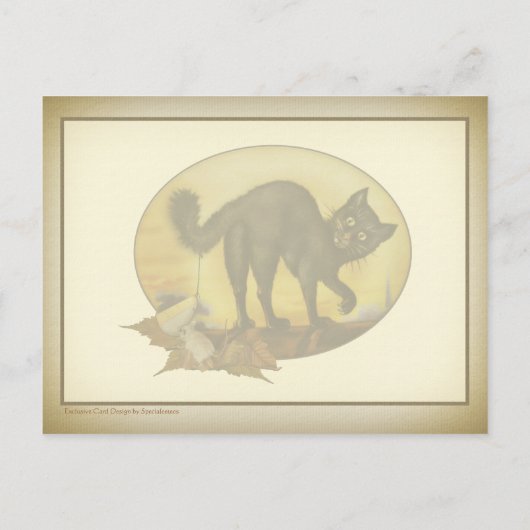 zwart Briefkaart (Achterkant)