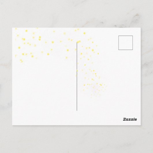 Zwart briefkaart met wizardhond (Achterkant)