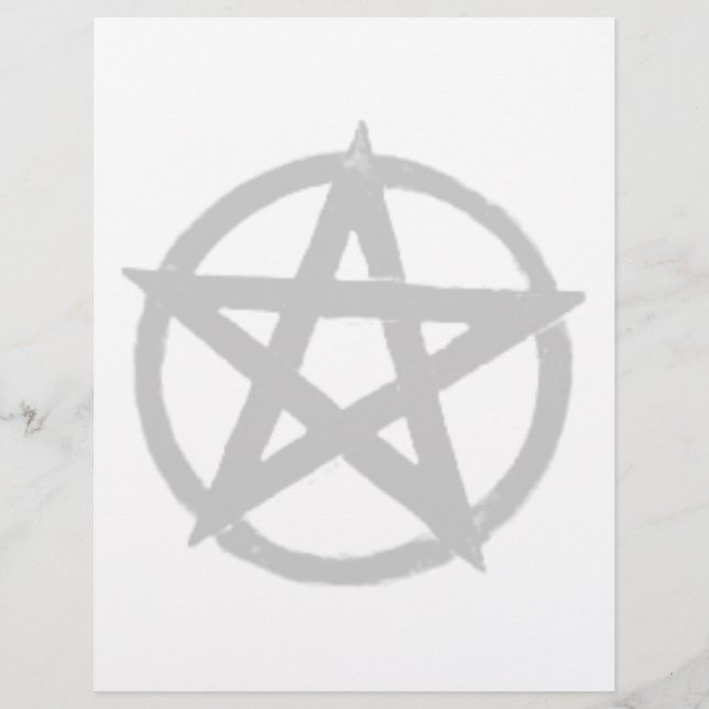 Zwart Briefpapier Pentacle (Voorkant)