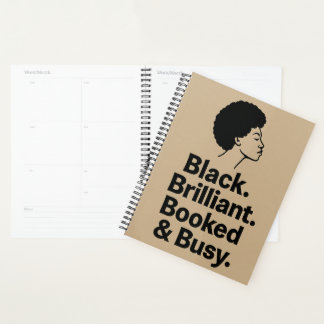 Zwart. Briljant. Volgeboekt & Bezet - Dagelijkse P Planner