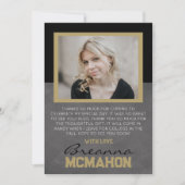 Zwart & Brons Afstuderen 2 foto dank u kaart (Voorkant)