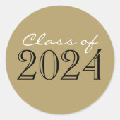 Zwart & Brons Afstuderen Envelope Seal Stickers (Voorkant)