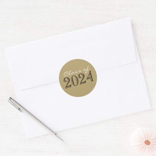 Zwart & Brons Afstuderen Envelope Seal Stickers (Envelop)