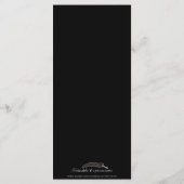 Zwart Brons Art Deco Tower Bruiloft Menu (Achterkant)