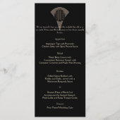 Zwart Brons Art Deco Tower Bruiloft Menu (Voorkant)