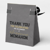 Zwart & Brons Krijtbord Afstuderen Geschenkdozen Bedankdoosjes (Achterkant)