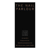 Zwart & Brons Salon Menu Prijs Lijst Kaarten (Achterkant)