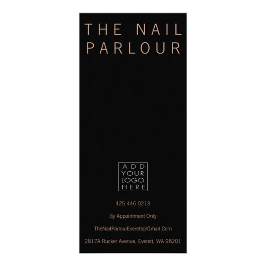 Zwart & Brons Salon Menu Prijs Lijst Kaarten