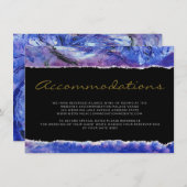 Zwart Bruiloft Kunst Accommodaties Informatiekaartje (Voorkant / Achterkant)